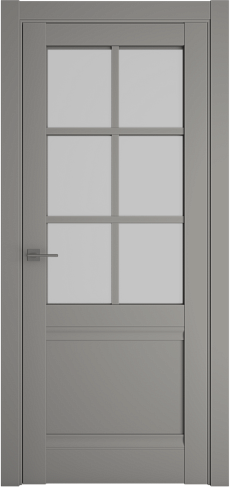 Межкомнатная дверь ALBERO Империя Vinyl Киото серый, стекло металюкс