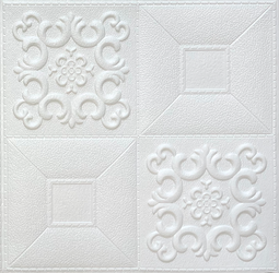 Самоклеющаяся 3D панель Мозаика белая (рулон) 0,7 м*10 м*4 мм