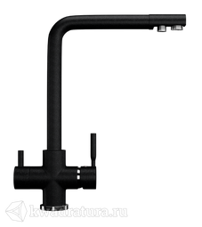 Cмеситель для кухни ULGRAN с подключением к фильтру с питьевой водой U-016 чёрный №308