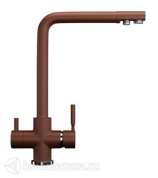 Cмеситель для кухни ULGRAN с подключением к фильтру с питьевой водой U-016 терракот №307