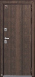 Дверь входная металлическая Центурион Т-3 PREMIUM Шоколад муар+тиковое дерево/Дуб мэлвилл