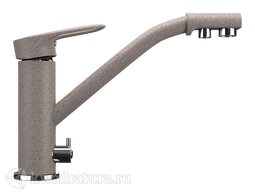 Cмеситель для кухни ULGRAN с подключением к фильтру с питьевой водой U-010 песочный №302