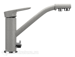 Cмеситель для кухни ULGRAN с подключением к фильтру с питьевой водой U-010 серый №310