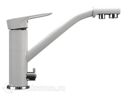 Cмеситель для кухни ULGRAN с подключением к фильтру с питьевой водой U-010 молочный №341