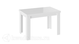 Стол обеденный Норман тип 1 (Белый/Стекло белый глянец) ТР
