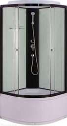 Душевая кабина AQUAPULSE 4002D fabric white + black profile 90*90 см