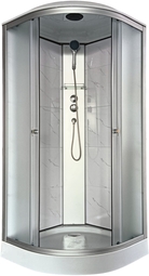 Душевая кабина AQUAPULSE 4022Е fabric white marble 90*90 см