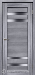 Межкомнатная дверь Дера Мастер 636 сандал серый стекло сатинато