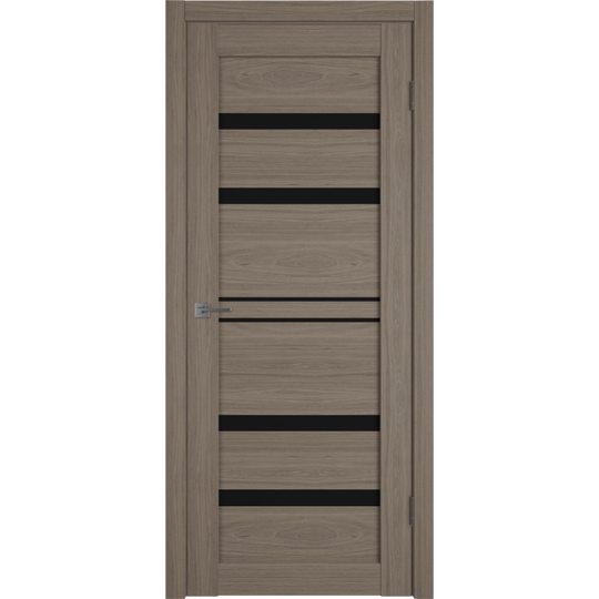 Межкомнатная дверь GreenLine Atum PRO X-26 Brun oak (черное стекло)