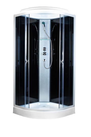 Душевая кабина AQUAPULSE 4122D grey black 90*90 см