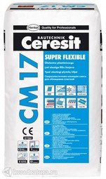 Клей для плитки высокоэластичный Ceresit CM17 (25 кг.)