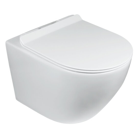 Унитаз подвесной Calypso смыв торнадо ультратихий, крышка Slim 2 кнопки CS246UQ-TK