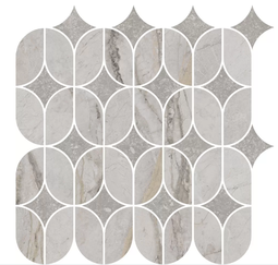 Декор Kerama Marazzi Ифран наборный серый светлый глянцевый 30*32.5 см KMD2HID004BR