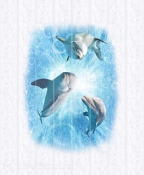 Потолочная панель ПВХ Unique Дельфины 2*2,5 м
