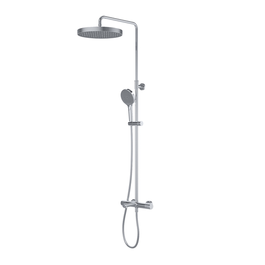 Душевая система Iddis Duna с тропическим и ручным душем , с изливом и термостатом, глянцевый хром, DUNSBSTi06