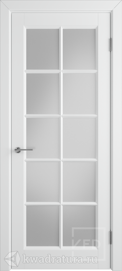 Межкомнатная дверь ВФД Гланта белая эмаль, со стеклом