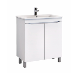 Тумба напольная Vigo Grani 75 белая с умывальником Оскар 75