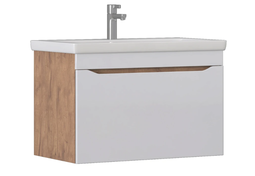 Тумба подвесная Vigo Grani 80 дуб золотой с умывальником Como 80