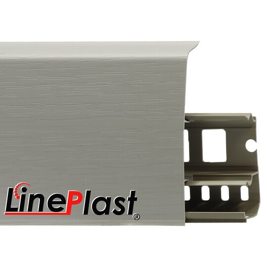 Плинтус Line Plast 85 мм Графит LS016