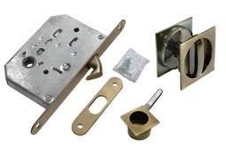 Комплект - ручки, сантехническая защелка Morelli MHS-2 WC AB бронза