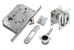 Комплект - ручки, сантехническая защелка Morelli MHS-2 WC SC матовый хром