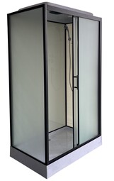 Душевая кабина ODA BST 8801 R черный профиль матовое стекло н/п 120*80 см