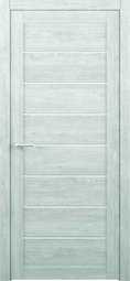 Межкомнатная дверь ALBERO Мегаполис Сеул Дуб нордик стекло белое