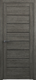 Межкомнатная дверь ALBERO Мегаполис Сеул Кедр серый, стекло черное