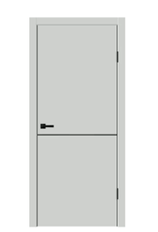Межкомнатная дверь Velldoris (Веллдорис) TECHNO BLACK H1 ПГ Доломит замок M1895 BL (черный), чёрная алюминиевая кромка с 4х сторон
