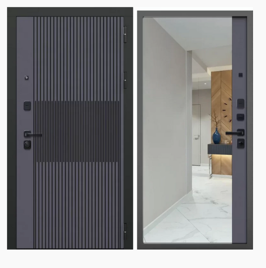 Дверь входная металлическая FlyDoors Стронг зеркало Стронг оскуро -  Стронг оскуро