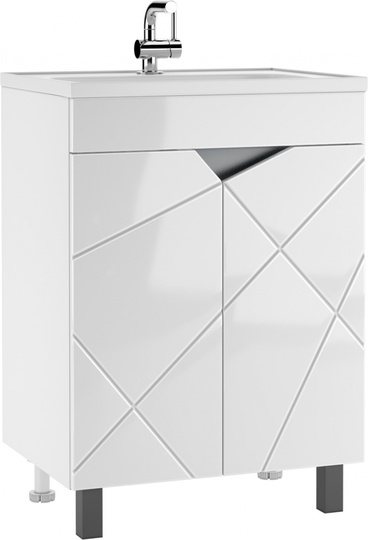 Тумба напольная ViMark Villy 60 с умывальником Alba 60