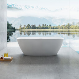 Ванна отдельностоящая Vincea Solid Surface VBT-6S02MW, 170*72 см, белый матовый, слив-перелив в комплекте
