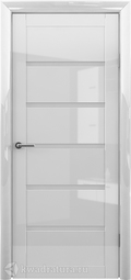 Межкомнатная дверь ALBERO Вена Глянец белый, стекло мателюкс