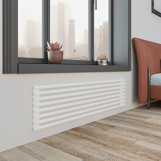 Горизонтальный радиатор WABEH Венера H 8 секций, высота 382 мм, ширина 1000 мм