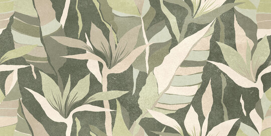 Настенная плитка Global Tile Доминика / Dominica зеленая тропики 30*60 см GT245VG